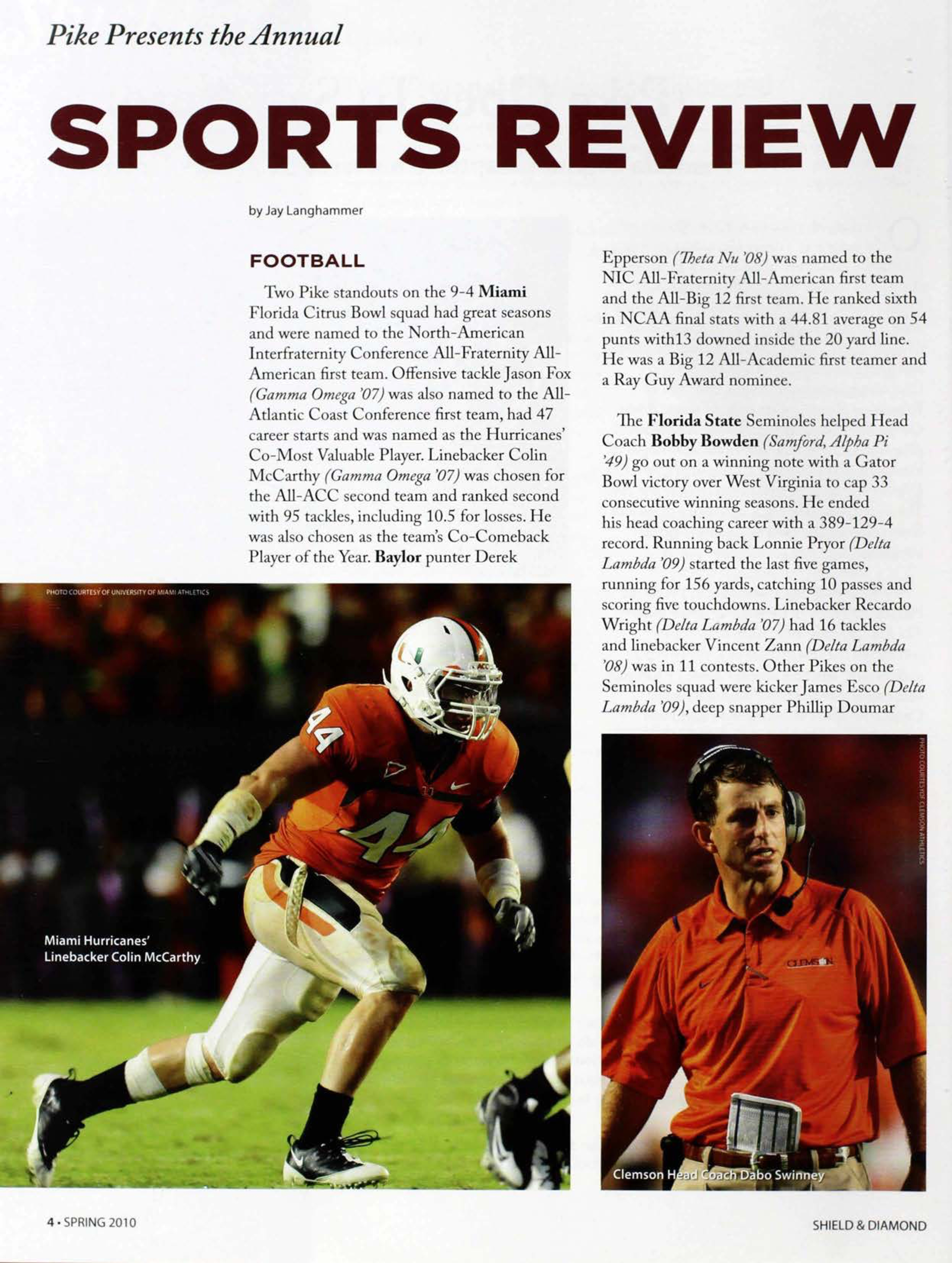 Pike Presents the Annual Sports Review